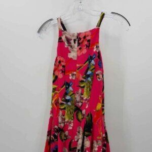 Vince Camuto Scuba Halter Dress Size 10 Fit & Flare Pink Floral Sleeveless